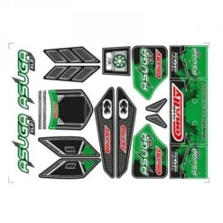 Body Decal Sheet Asuga Xlr Green 1 Pc