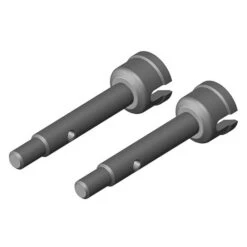 Wheel Shaft - Rear - Steel - 2 Pcs