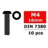 Steel Screws M4 X 16mm Hex Button Head 10 Pc