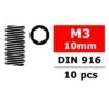 Steel Set Screws M3 X 10mm Hex 10 Pcs