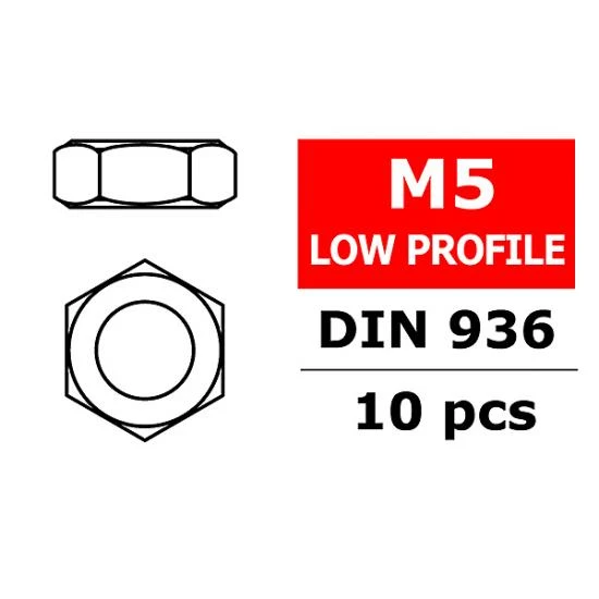 Low Profile Nut M5 10 Pcs 1 Low Profile Nut M5 10 Pcs