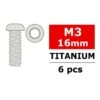 Titanium Screws M3 X 16mm - Hex Button Head -
