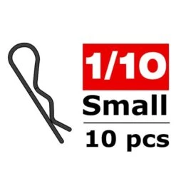 Body Clips - 45 Bent - Small - Black - 10 Pc