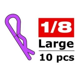 Body Clips - 45 Bent - Large - Purple - 10 P