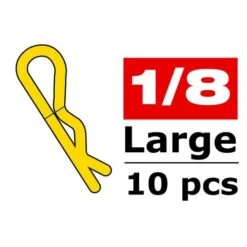 Body Clips - 45 Bent - Large - Gold - 10 Pcs