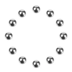 Precision Diff. Balls 1/8 - Chrome - 12 Pcs